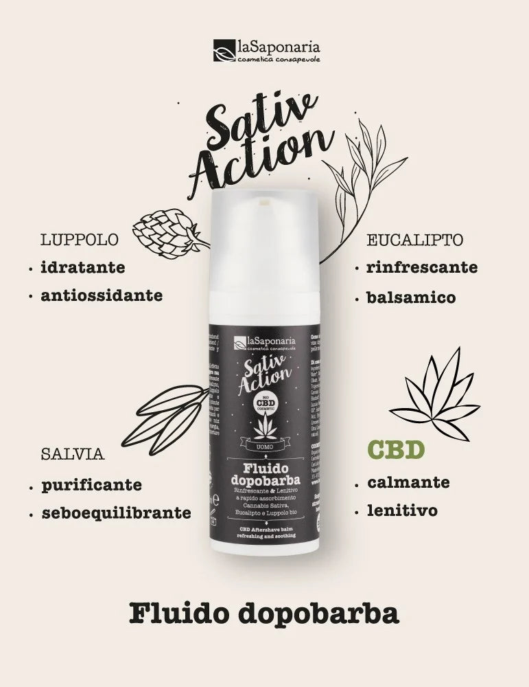La Saponaria Fluido dopobarba CBD