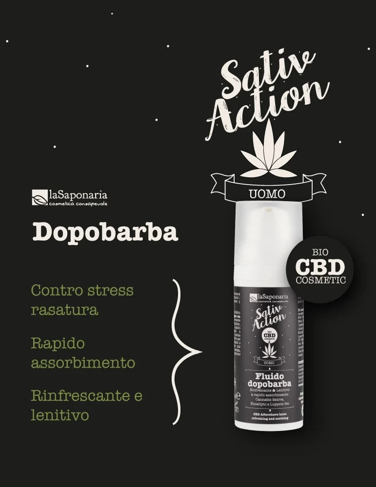 La Saponaria Fluido dopobarba CBD