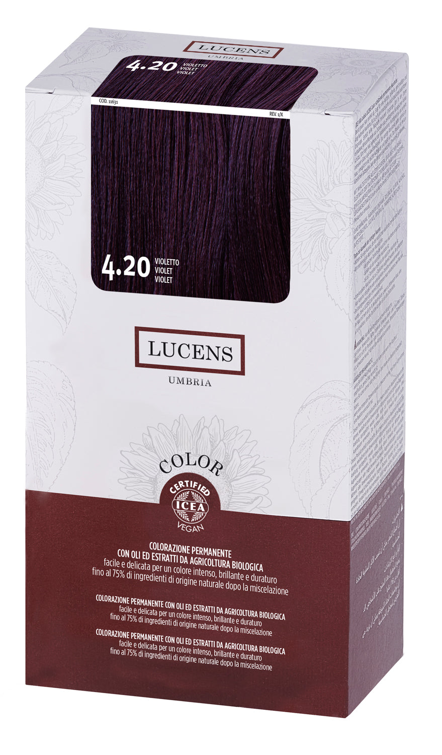 Tintura capelli Lucens Umbria 4.2 Castano Violetto