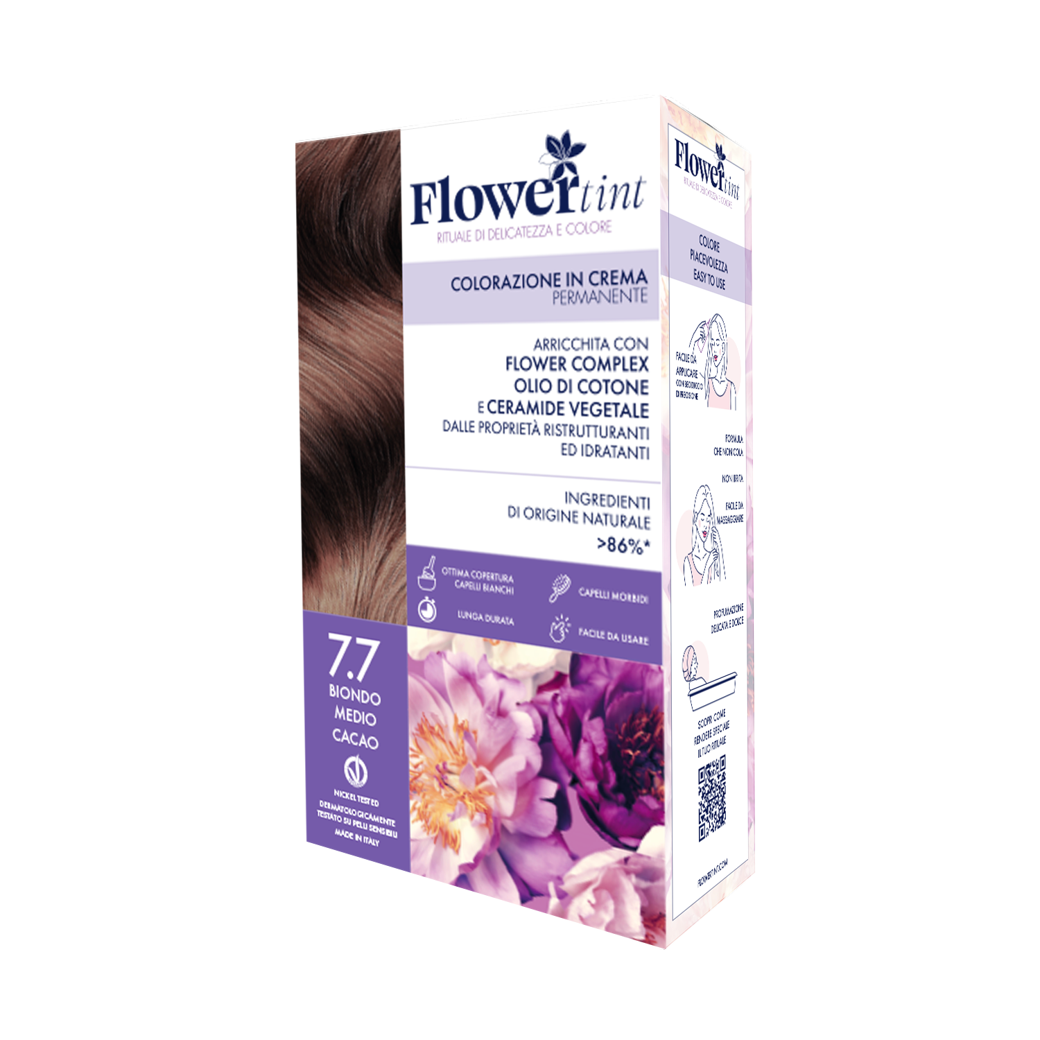 Flower Tint Tintura in crema 7.7 Biondo Medio Cacao